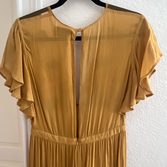 BOHO mustard floral embroidery dress - Picture 6 of 6